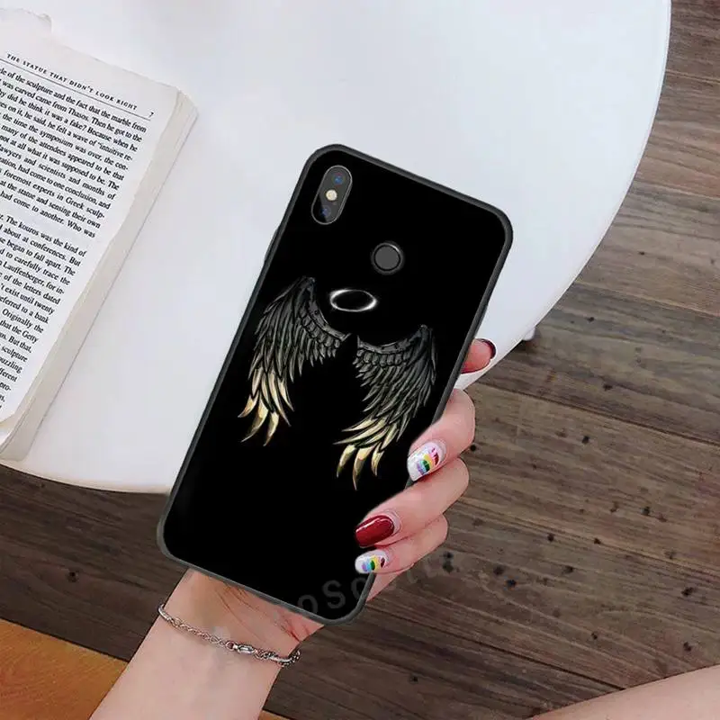 

demon wings Angel wings pattern Phone Case For Xiaomi Redmi note 7 8 9 t max3 s 10 pro lite Luxury brand shell funda coque