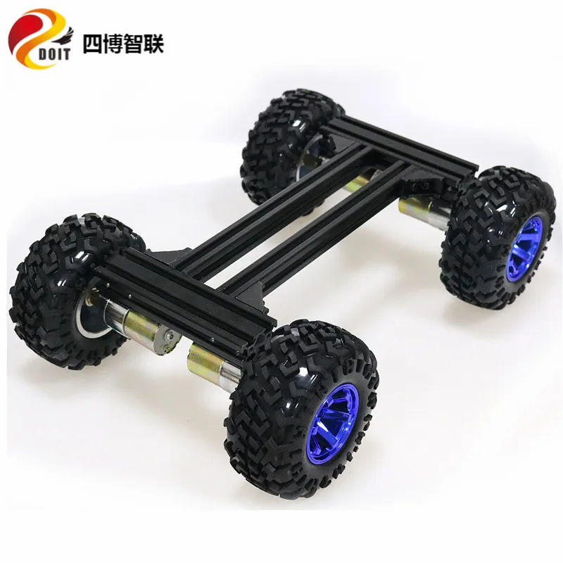 SZDOIT Large 4WD Metal Smart Robot Tank Car Chassis Kit 130mm Rubber Wheel 4pcs 12V High Torque Motor DIY For Arduino Heavy Load | Игрушки и