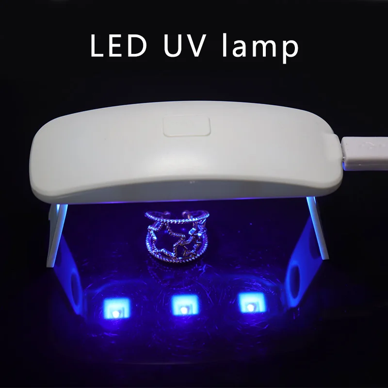 3W гель для ногтей Светодиодный УФ лампа Micro USB Лаки машина отверждения