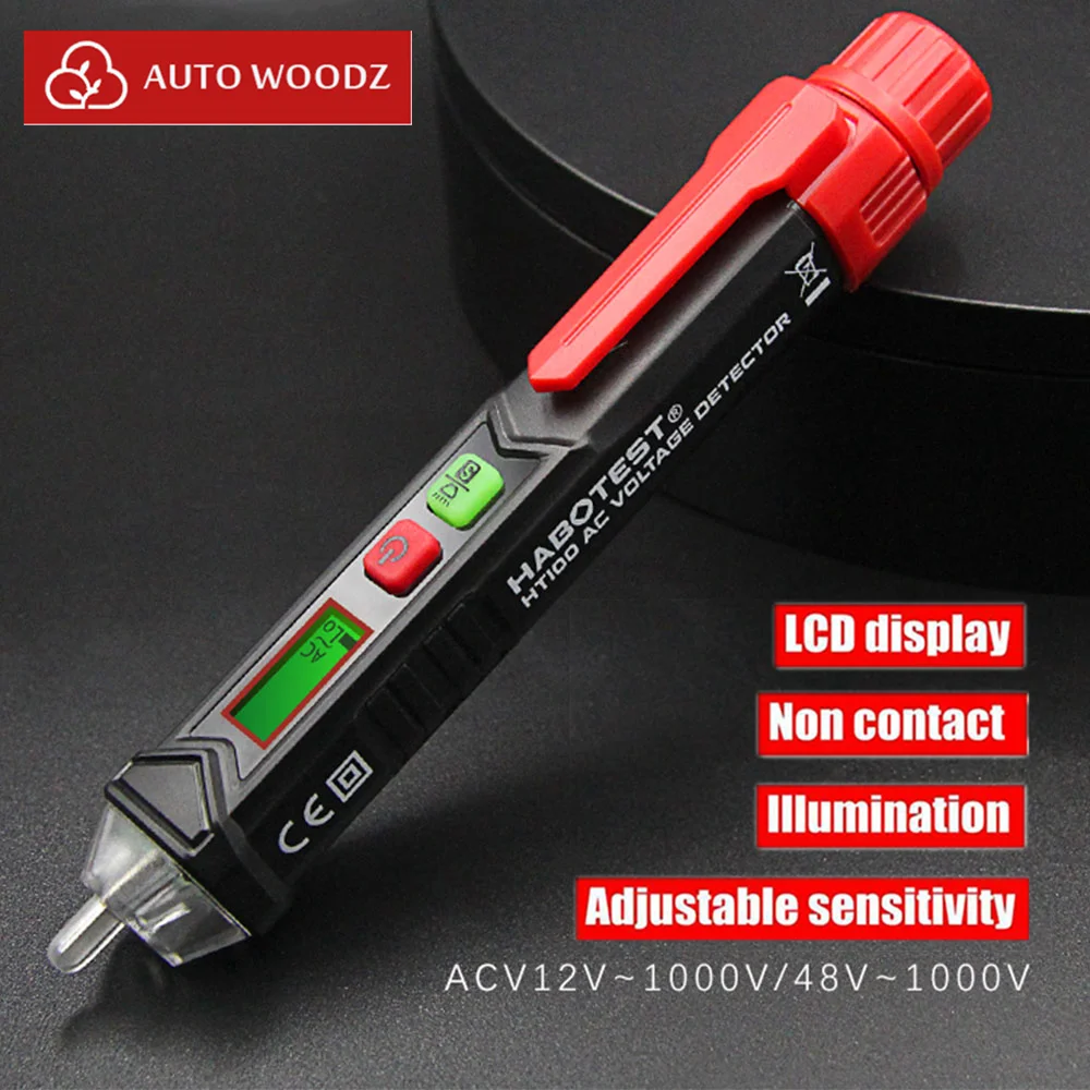 Цифровой детектор напряжения TASI Бесконтактный Карманный тестер с ЖК дисплеем и