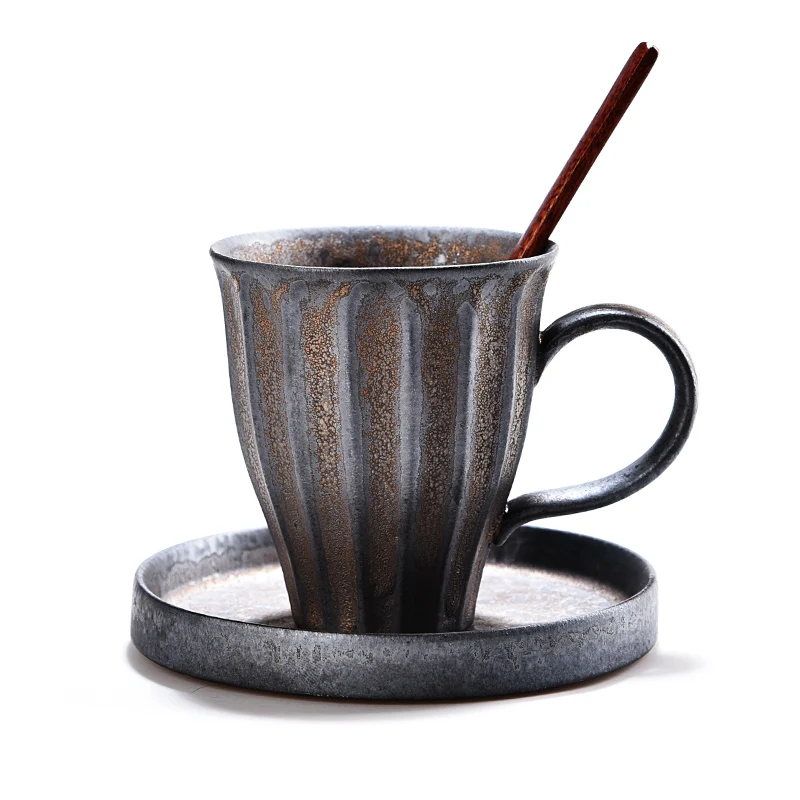 

Luxury Coffee Cups and Saucer Porcelain Creative British Tea Coffee Cups Reusable Tasse A Cafe Ceramique Kitchen Supplies AB50BD