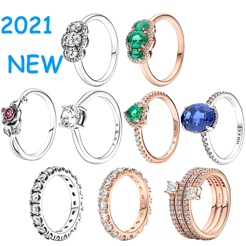

Женское кольцо из серебра 2021 пробы, с фианитом