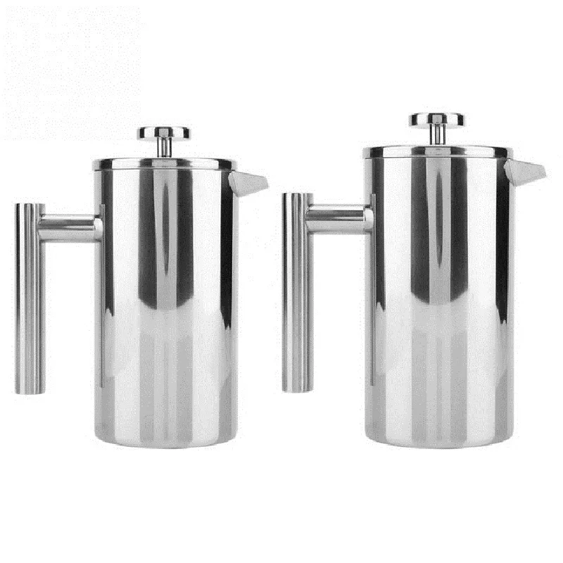 Кофейник из нержавеющей стали 304 с двойным слоем и французскими прессами