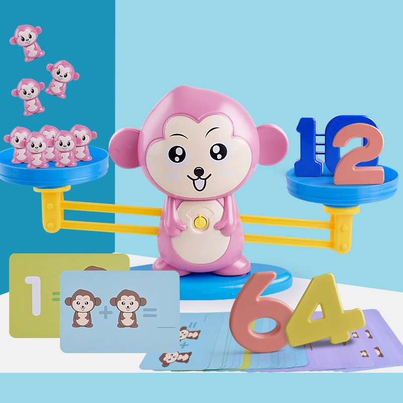Обезьяна баланс игры матч Игра палевые игрушки балансировка шкала какуляции Инструмент Обучающие Детские Монтессори баланс измерительная игрушка