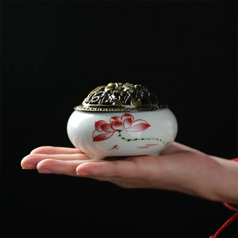 Керамическая катушка курильница для дома и офиса декоративные поделки башня