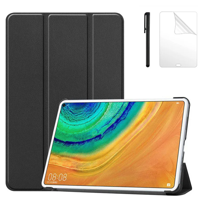 

Тонкий складной кожаный чехол для Huawei MatePad Pro 10,8, Обложка для Huawei MatePad Pro 10,8 2019 дюймов, искусственный чехол AL09 AL19 W19 + пленка