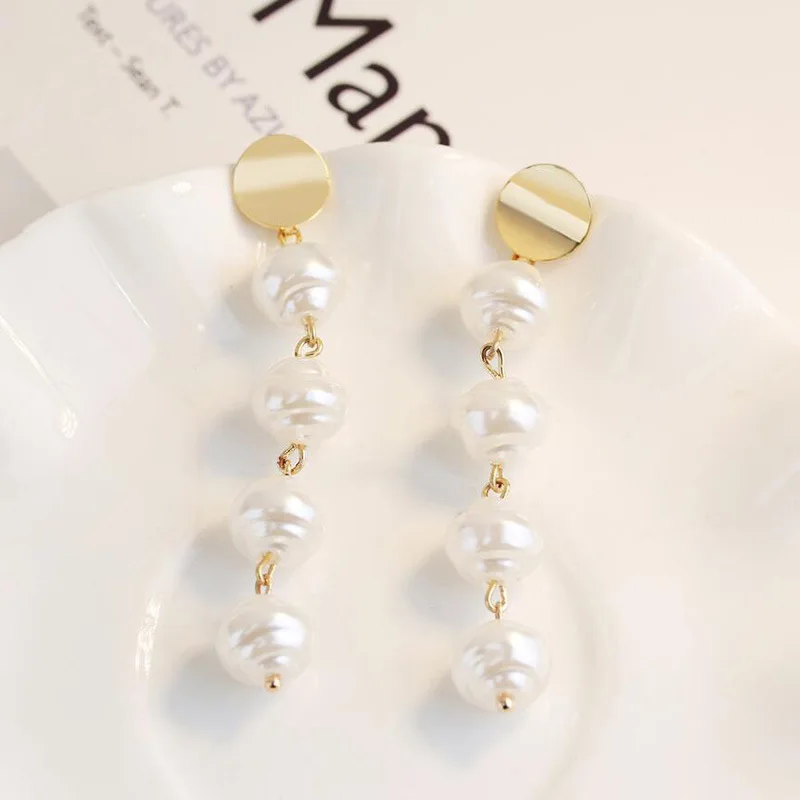 Новые темпераментные серьги в стиле Харадзюку Ins геометрические длинные