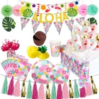 Гавайская версия, фламинго, фламинго, украшение, ананас, Летняя Вечеринка, день рождения, аксессуары