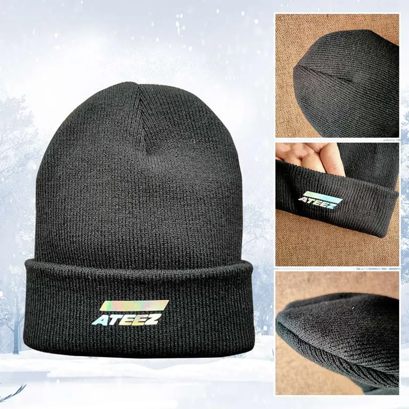 Вязаная Шапка-бини зимняя теплая шерстяная шапка унисекс для мужчин и женщин