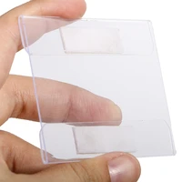 a4 a5 a6 a7 wall adhesive clear petg label holder plastic shelf strip pvc prop sign holder pvc film sleeve with foam tape