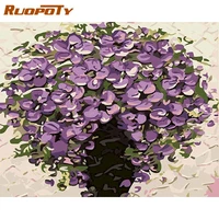 ruopoty diy oil painting by numbers flower handpainted gift coloring by numbers floral drawing on canvas home decoration