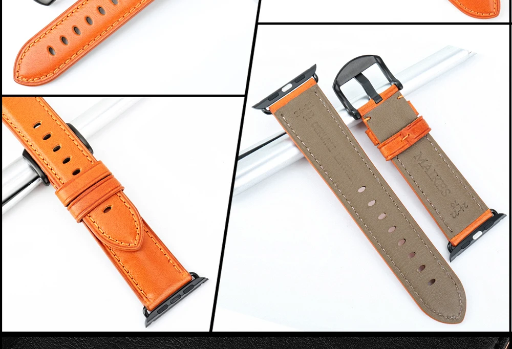 MAIKES для Apple Watch Band 44 мм 40 мм и ремешок для часов аpple 42 мм 38 мм натуральная кожа часы аксессуары iwatch ремешки для часов браслеты