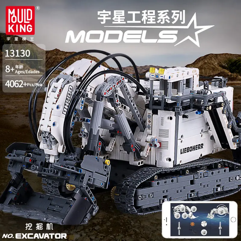 Technic серия Liebherrs Terex RH400 экскаватор R9800 двигатель RC приложение модель автомобиля