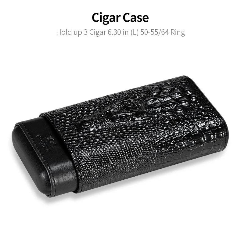 COHIBA Новое поступление кожаный чехол Портативный хьюмидор коробка подходит для 3 сигар Подарочная коробка чехол для сигар CLH-0053