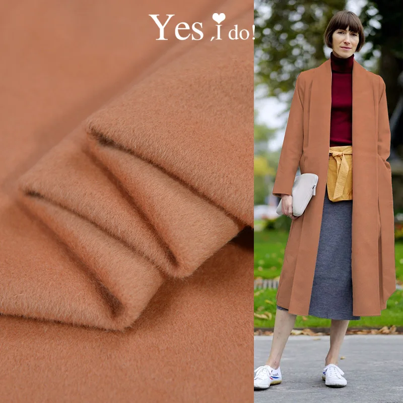 Ткань с начесом из 95% шерсти 5% вискозы для женского пальто шитье своими руками