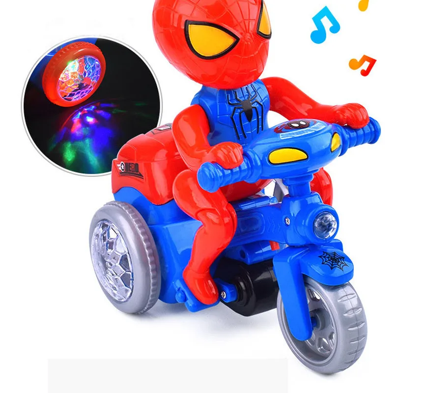 Douyin Электрический мотоцикл игрушка освещение музыка стерео вращающийся киоски