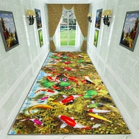 cobblestone gold fish 3d carpet living room area rug home long corridor rug crystal velvet non slip kitchen bedroom mat 80200cm