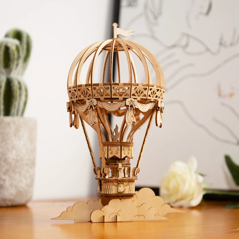 

New Arrival DIY 3D Gramophone Box,Pumpkin Cart Wooden Puzzle Game Assembly Popular Toy Gift for Children Adult TG408