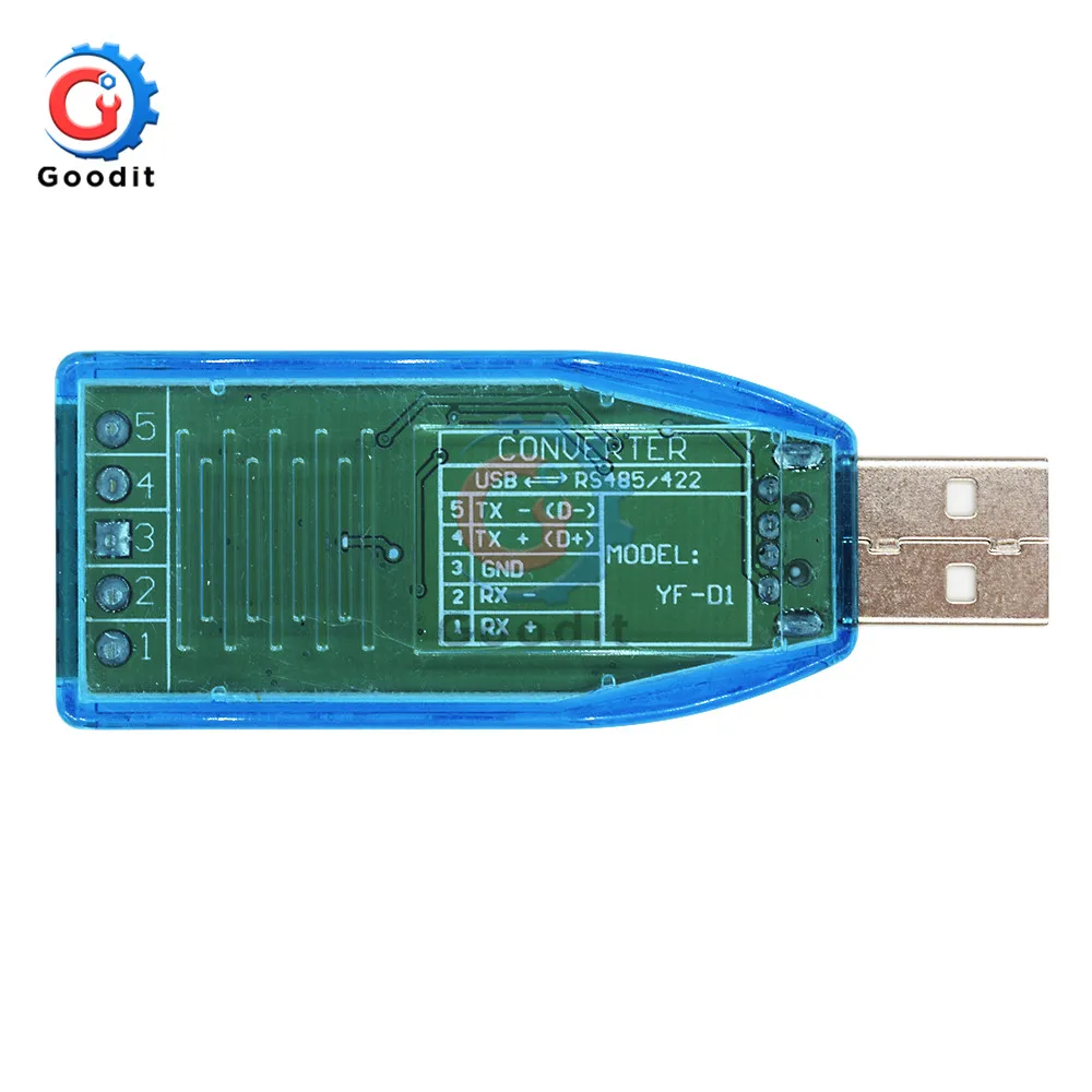 Промышленный преобразователь USB в RS485/422 CH340 RS485 с защитой от обновления |