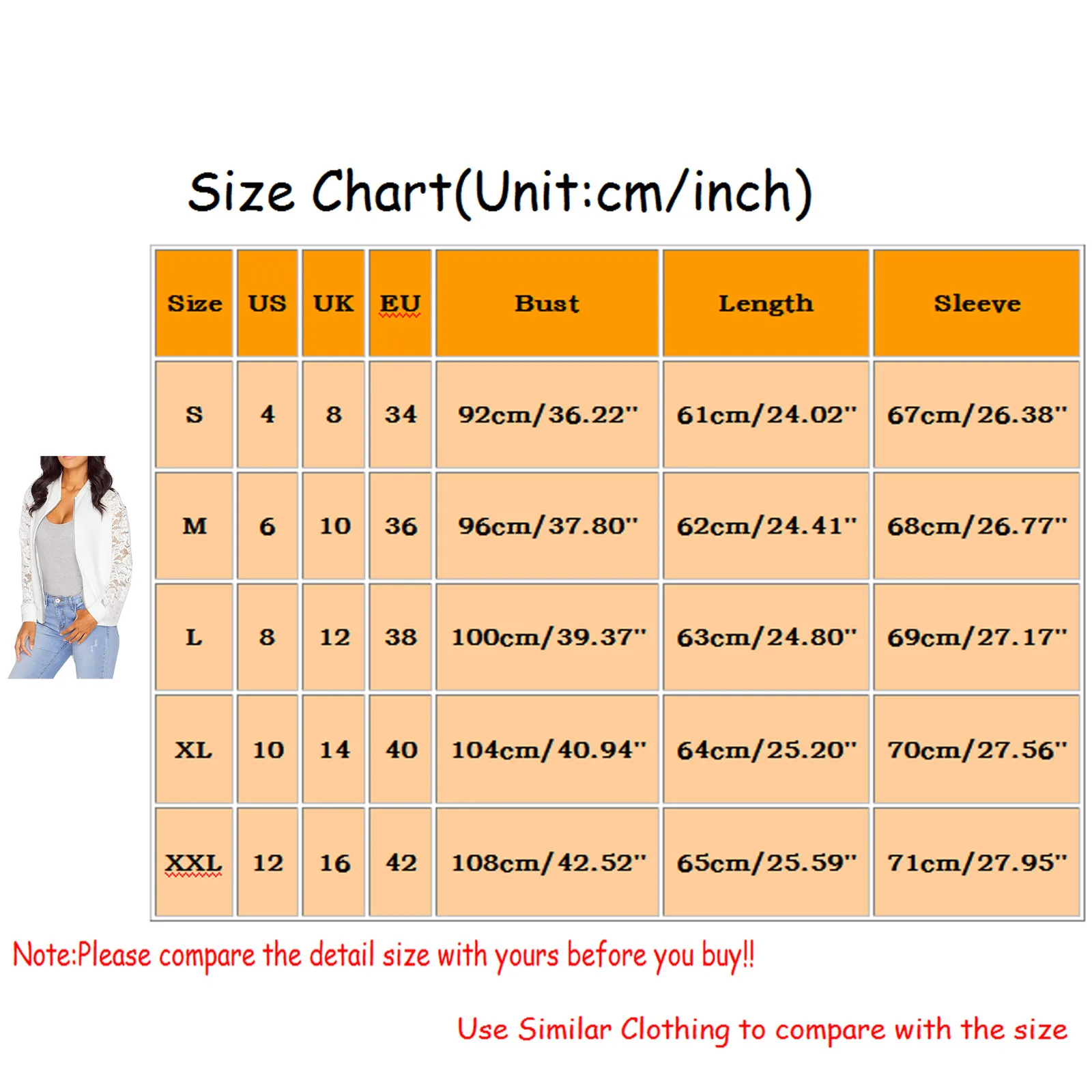 

Lace Sleeve Women Basic Coats Long Sleeve Lace Patchwork Transparent Zipper Casual Slim Jacket Coat Bomber Jacket Outwear