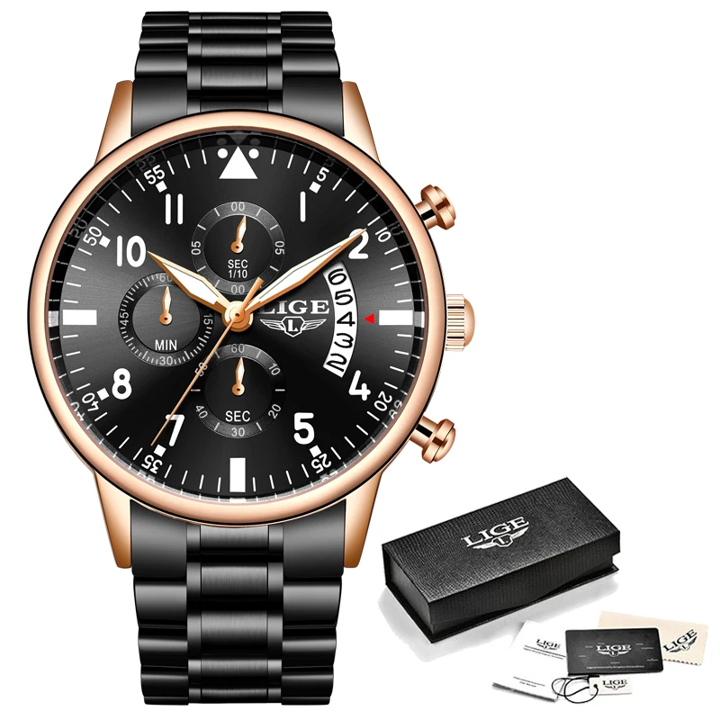 2020 Watch Men LIGE Fashion Sport Quartz Clock Mens Watches Top Brand Luxury Business Waterproof Wristatch Relogio Masculino+Box |