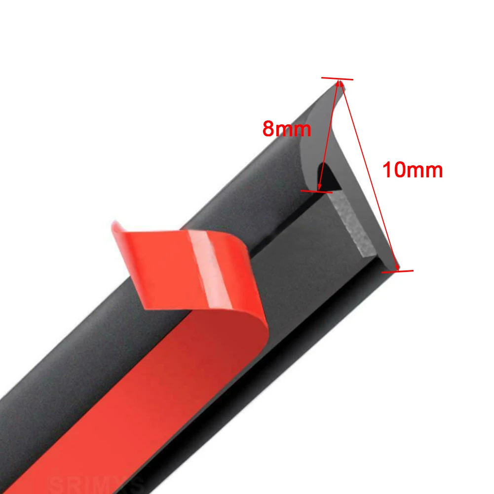 

OLOMM 1pcs 5M Car Rubber Sealing Strip Inclined T-shaped Weatherproof Edge Trim Universal Easy to install