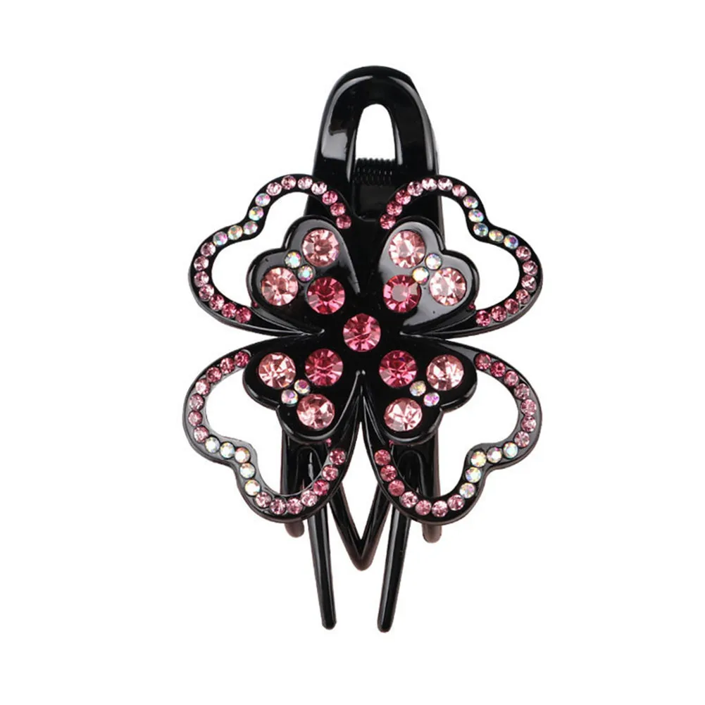 Горячие Стразы три зуба зажим для волос головной убор цветок аксессуары женщин