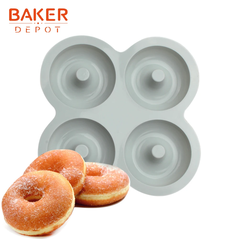 Бейкер депо силиконовая формочка для пончиков торта большие форма 4 полости