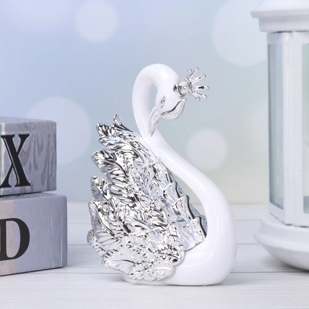1 шт. Золотой Серебряный лебедь торт Топпер С Днем Рождения Торт Декор Детские