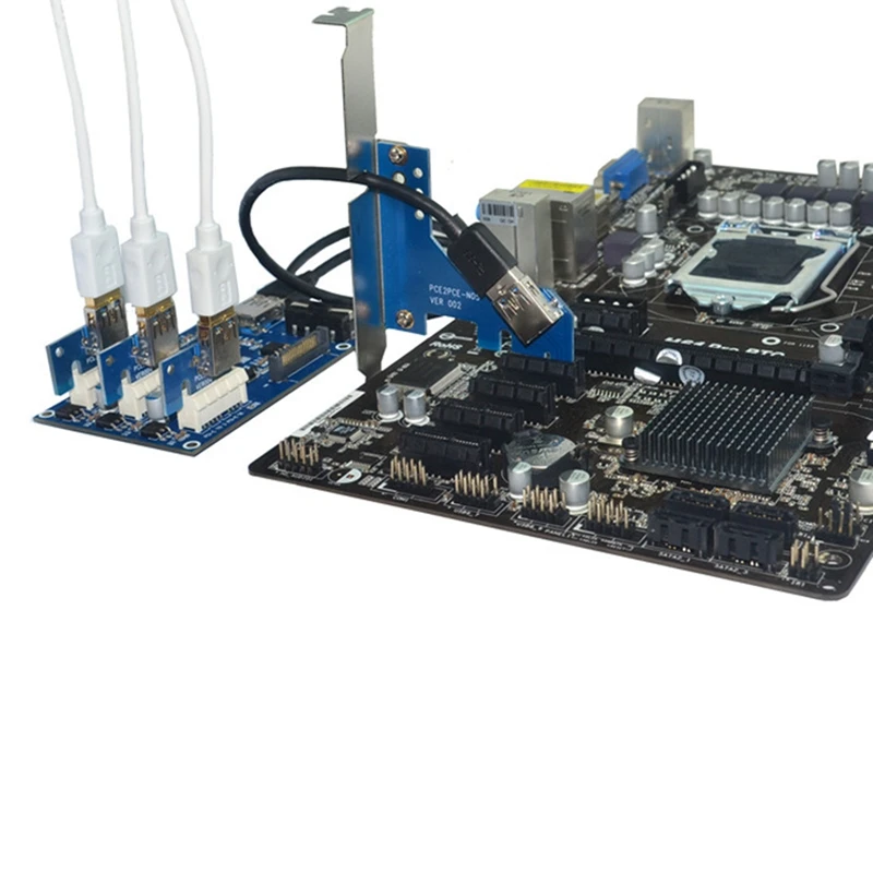 

PCI-E 1 to 3 Expansion Card PCIe 1X to 16X 3-Port PCIe Slot Adapter Card Used for BTC Mining