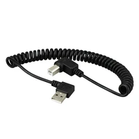 usb2 0 printer and scanner right angle spring retractable data charging cable usb a to b 40cm
