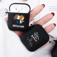 greys anatomy youre my person black soft silicone tpu wireless earphone accessories for airpods 1 2 pro 3 cover protective case