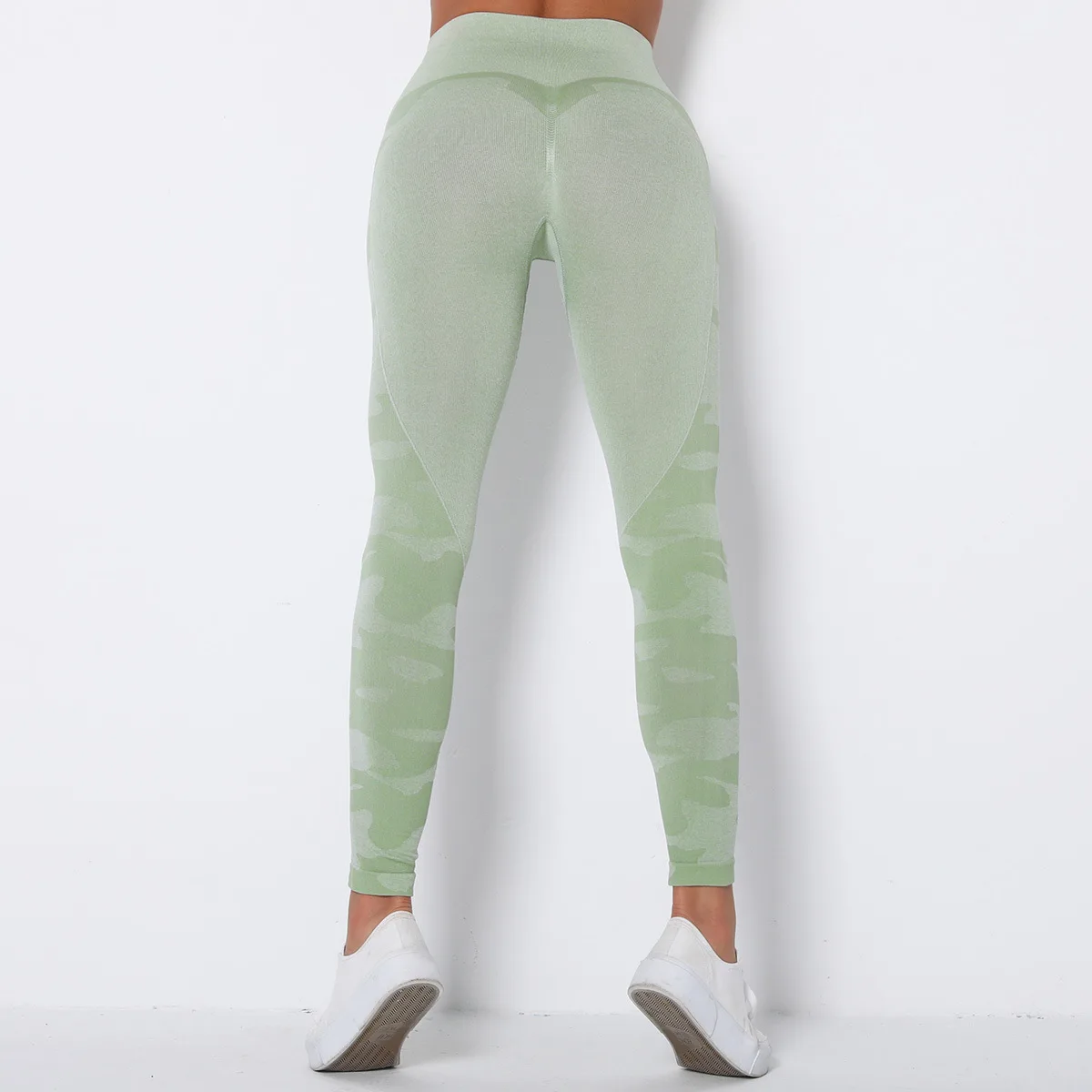 

Camouflage high waist seamless yoga pants feminine sense hip-lifting net red fitness pants running sports fitness leggings