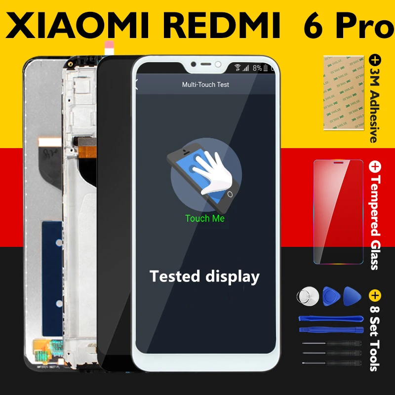 ЖК дисплей и рамка для Xiaomi Mi A2 Lite экран с сенсорной панелью Redmi 6 Pro дигитайзер