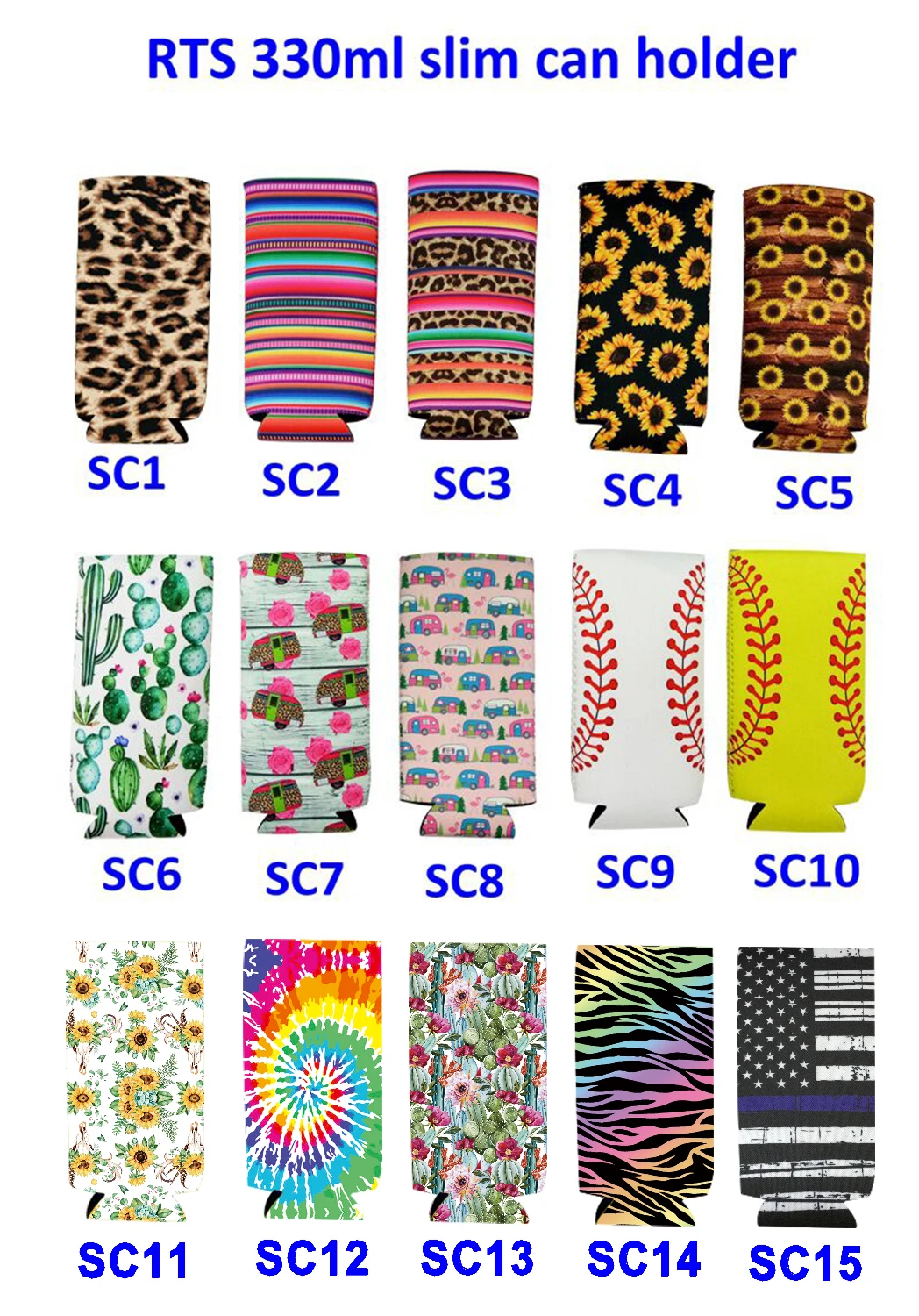 10 шт. креативный неопреновый охлаждающий рукав для 330 мл тонкий держатель банки с
