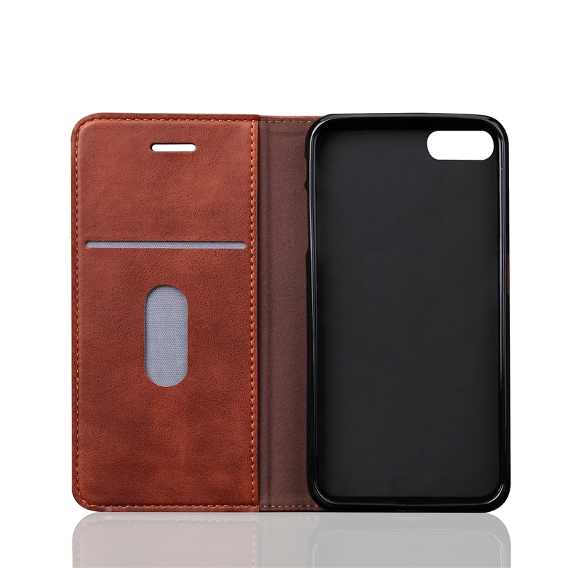 Для iPhone 7 чехол кошелек подставка для карт магнитный роскошный Ретро стиль кожа