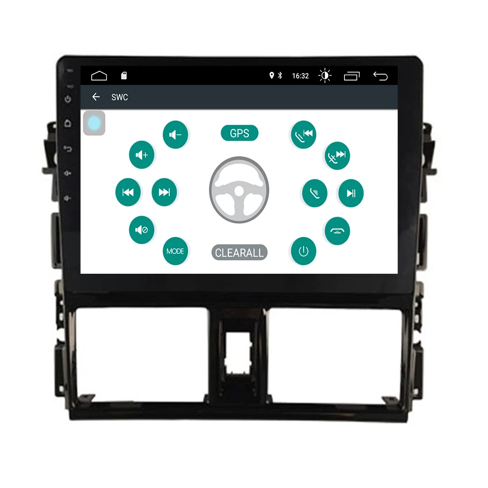 10 2 &quot2 din Автомобильный Радио автомобильный DVD плеер для Toyota Vios 2014 2016 головное