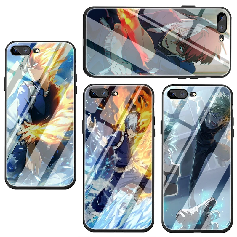 Чехол из закаленного стекла My hero Academia для iphone 5 5S SE 2020 6 6S 7 8 Plus X XR XS 11 pro Max|Бамперы| |