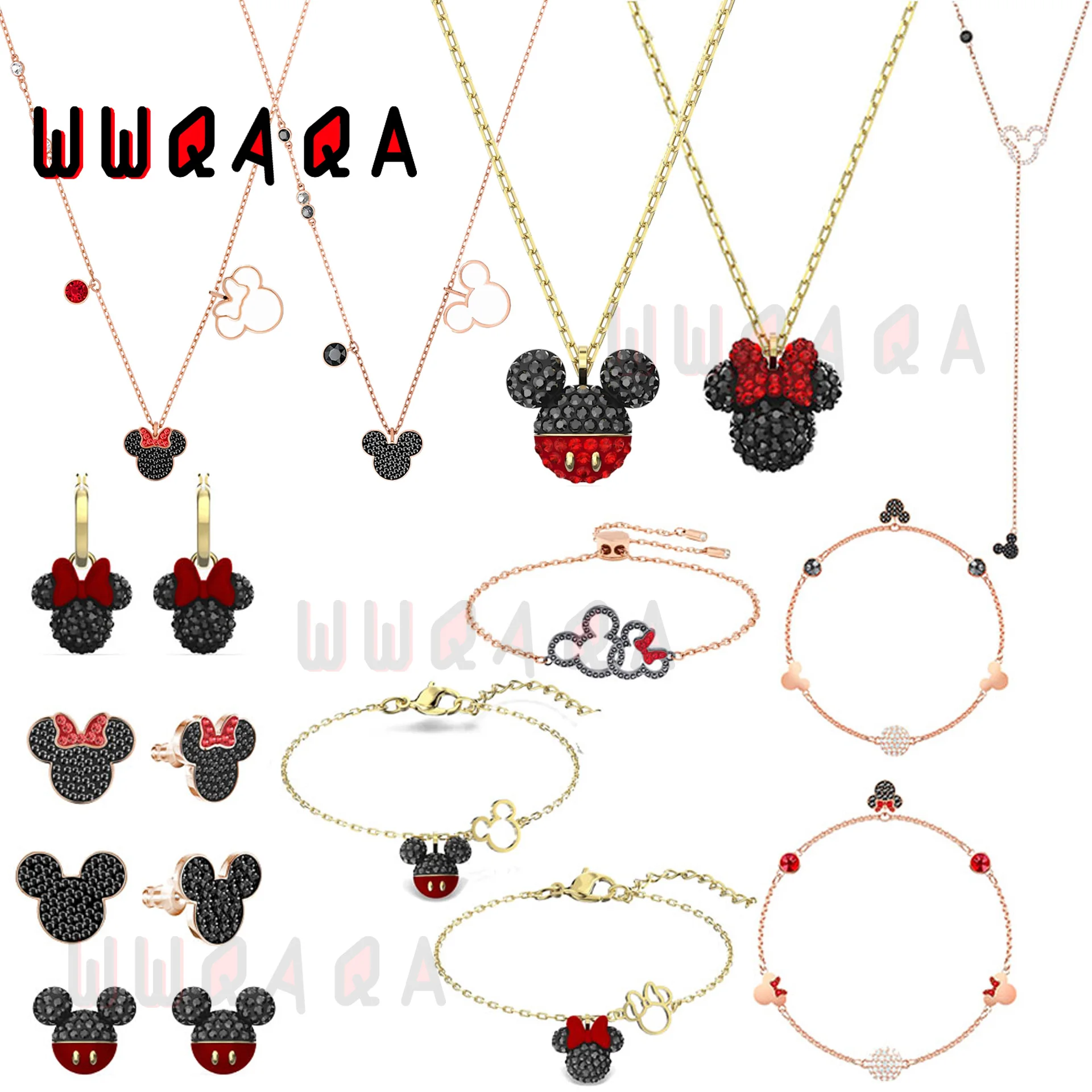

SWA fashion women jewelry charming 3D mouse accessories, earrings necklace bracelet set party jewelry jewelry Girl Gift