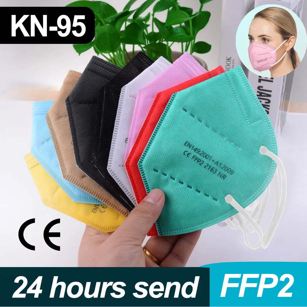 FFP2 маска KN95 сертифицированная 5 слоев CE FFP2Mask Европейская марка цветов Mascarillas FPP2