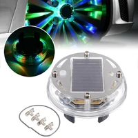 car rgb solar tire lamp 4 mode 12 led waterproof energy flash wheel tire rim lights for auto decoration colorful atmosphere lamp