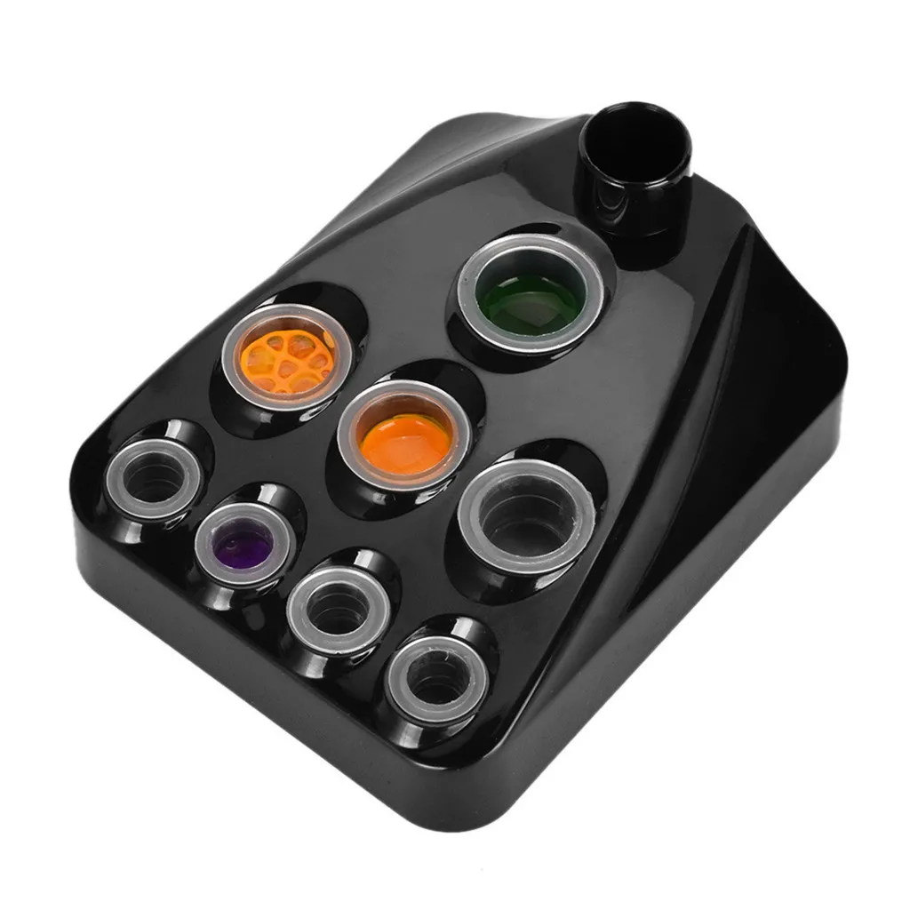 

10 Coil Tattoo Machine Aluminum Alloy Grip Ink Holder Cups Caps Needles Set