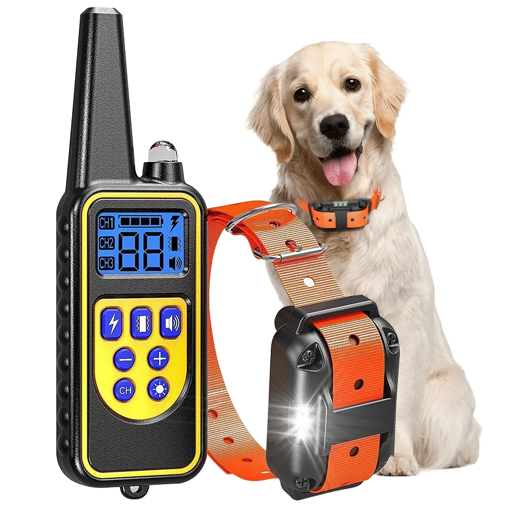 Тренировочный ошейник для собак ЖК антилай с пультом дистанционного управления