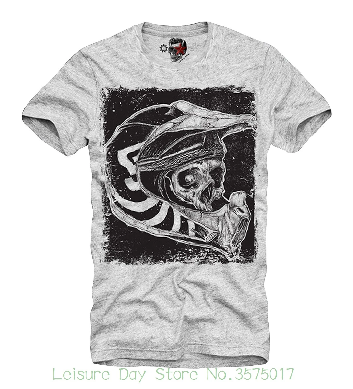 Изготовленная на заказ футболка хорошего качества мотокросса черепа мотоцикла