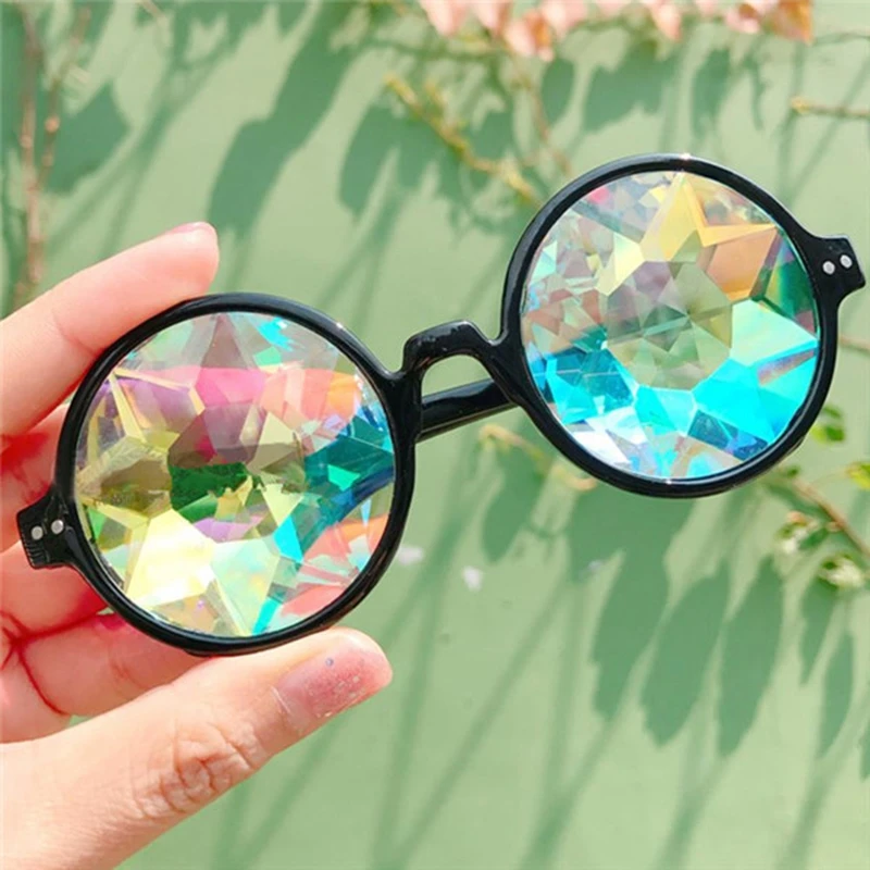 Калейдоскоп очки Rave Festival вечерние солнцезащитные Diffracted Lens-черный | Дом и сад