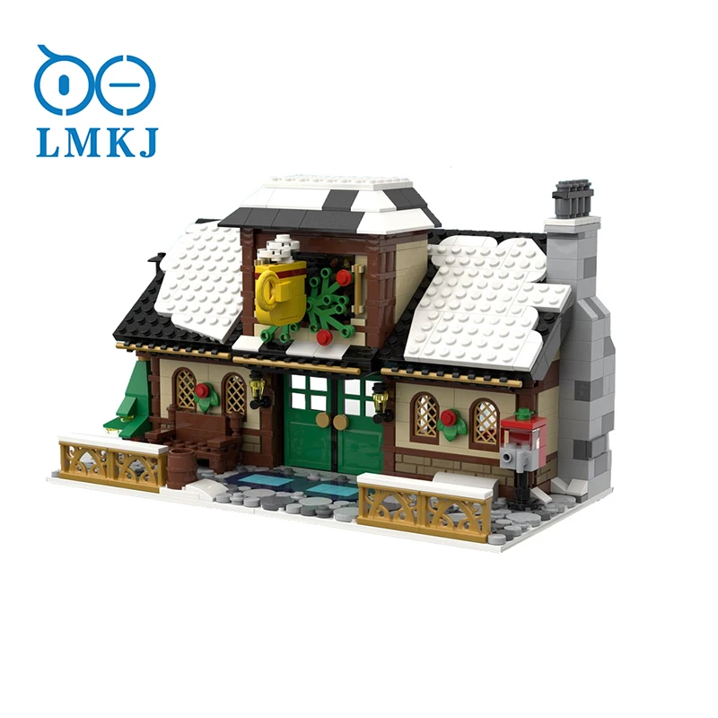 

1002PCS Snowman House Building Blocks Winter Village Holiday Scene City Creator Santa Claus Figures BricksKid Toys Xmas Gifts