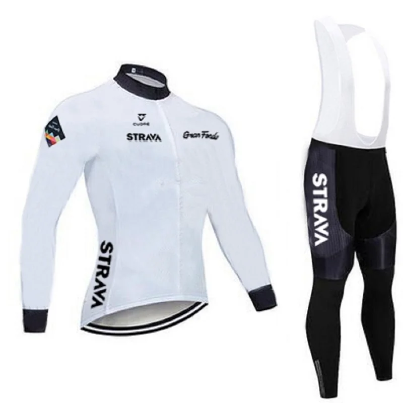 

STRAVA Cycling Jersey Men Long Sleeve maillot ciclismo hombre bicicleta Kit Team Cycling Clothing pantalon ciclismo summer