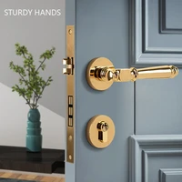high grade pure copper solid mute door lock bathroom interior door handles lock anti theft gate lock core furniture hardware