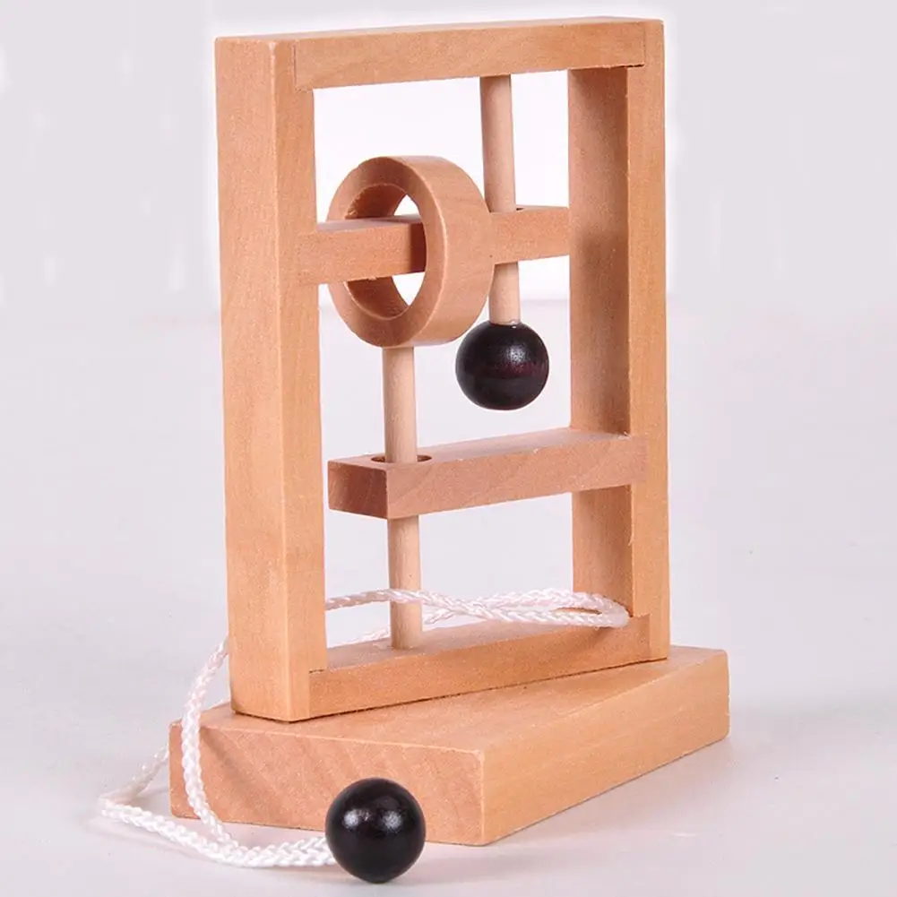 3D деревянная веревка для нарезания резьбы петля головоломка лубань блокировка