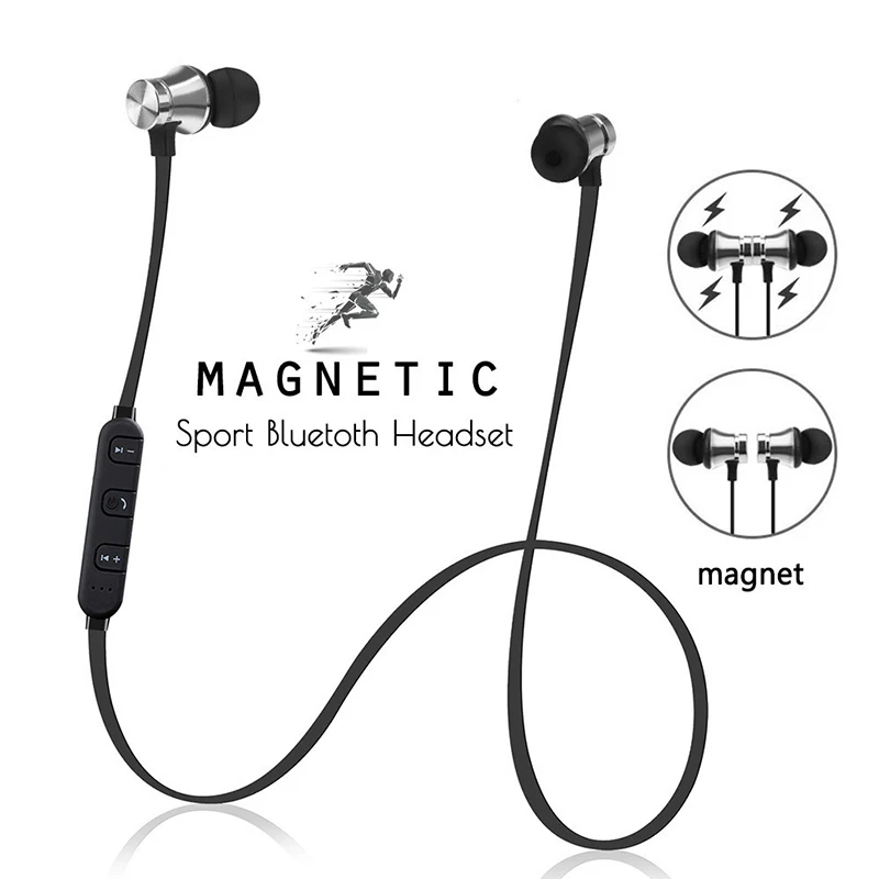 

Smart Bluetooth-compatible Earphone Sport Magnetic Stereo Waterproof Earbuds Wireless in-ear Headset with Mic for iPhone 11